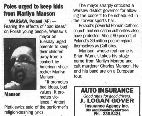 Birthday: Musician Marilyn Manson - January 5